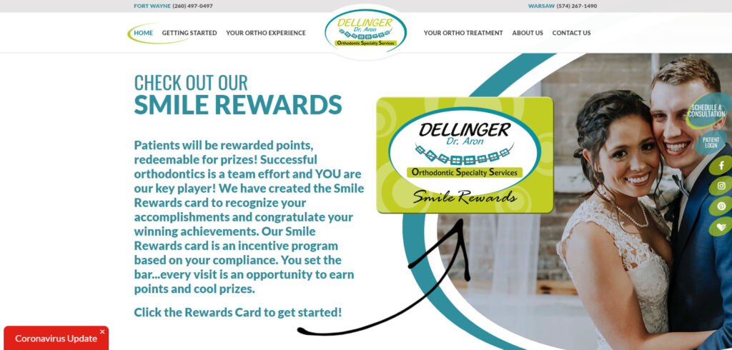 Orthodontic Specialty Services - Dr. Aron Dellinger Rewards Hub Instructions