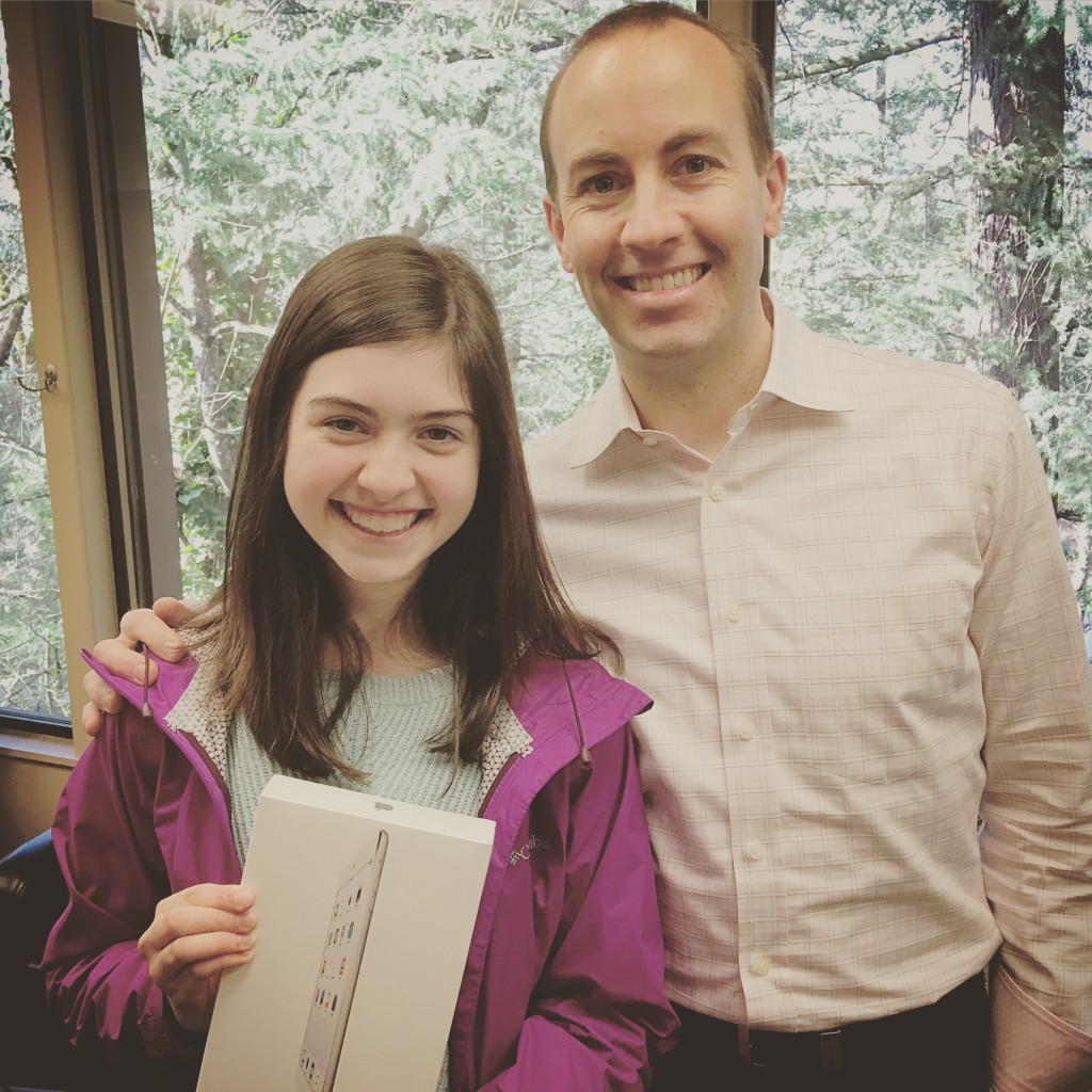 Sarah is the lucky winner of our iPad mini contest!!