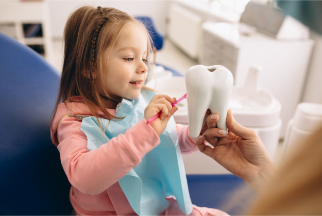 Girl Learning at the dentist