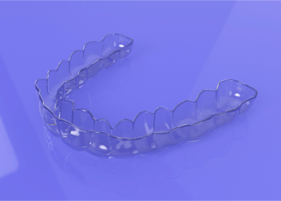 Clear Aligners angled to display their depth