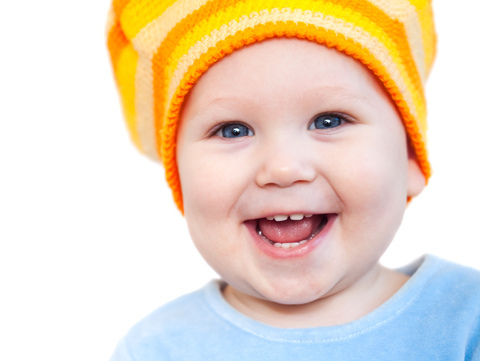 smiling babies with teeth