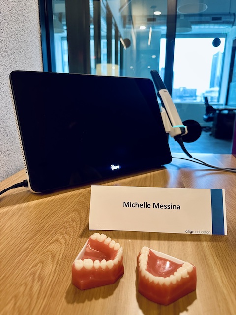Dr. Michelle Messina attending advanced continuing education training for dentists.