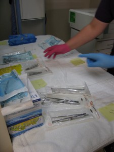 Sterilized equipment.